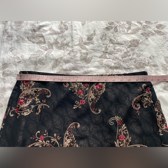 Emma James Dark Floral Paisley Pull On Reversible Midi Skirt 12 Fairy Boho Y2K - Picture 7 of 8